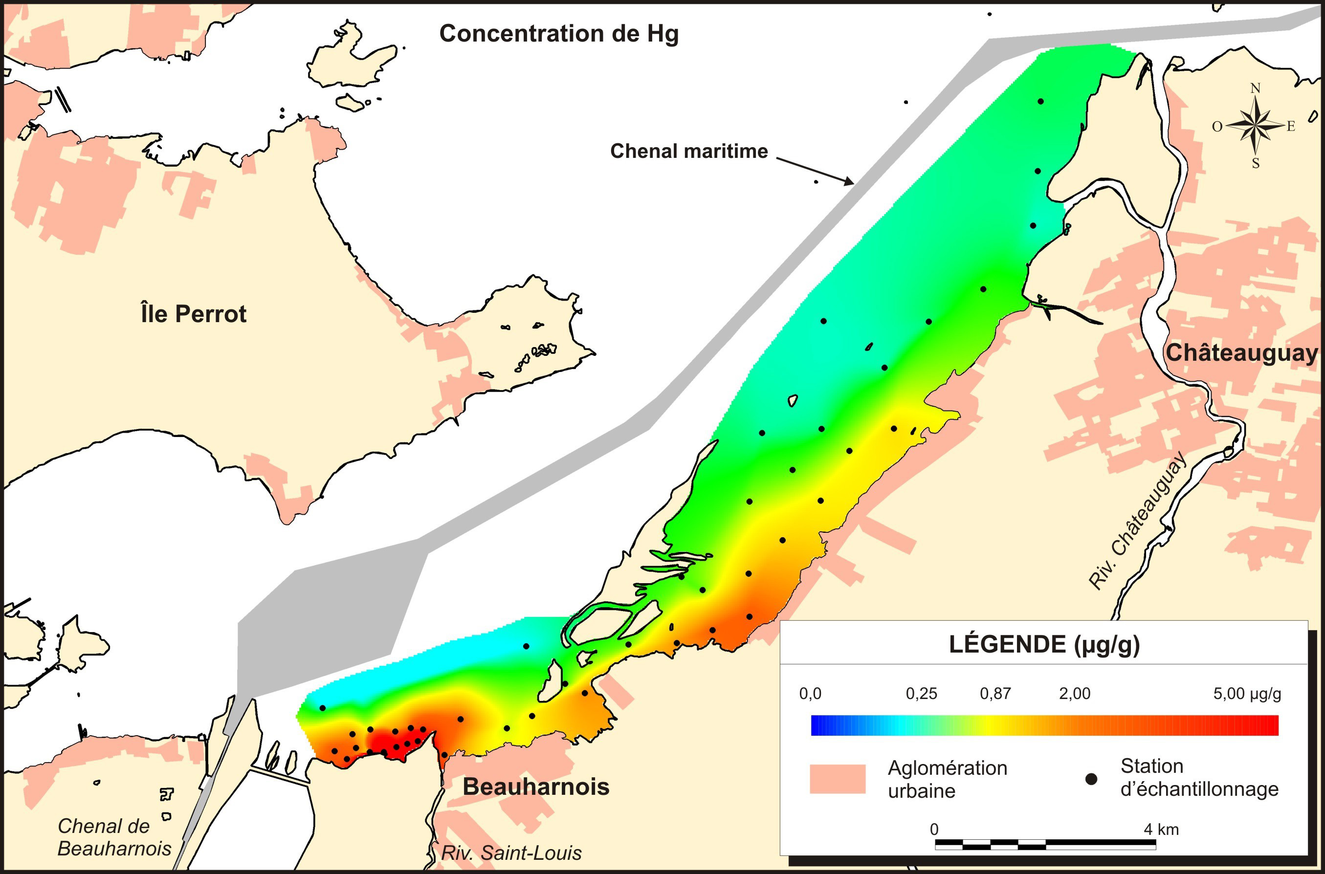 The Îles-de-la-Paix act as a natural barrier by blocking the accumulation of heavy metals near the shores of Lac Saint-Louis