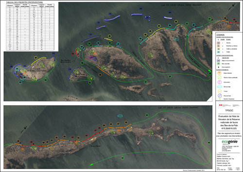 Assessment of the erosion situation of the islands of the Îles-de-la-Paix National Wildlife Area Bilan de la situation de l’érosion des îles de la Réserve nationale de faune des Îles-de-la-Paix